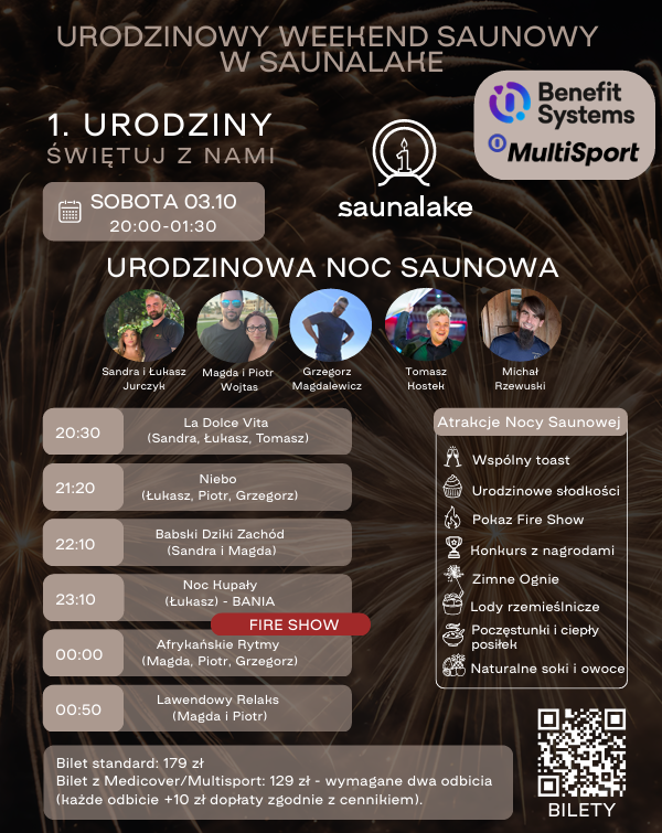 1 Urodzinowa Noc Saunowa - 3 października 2026